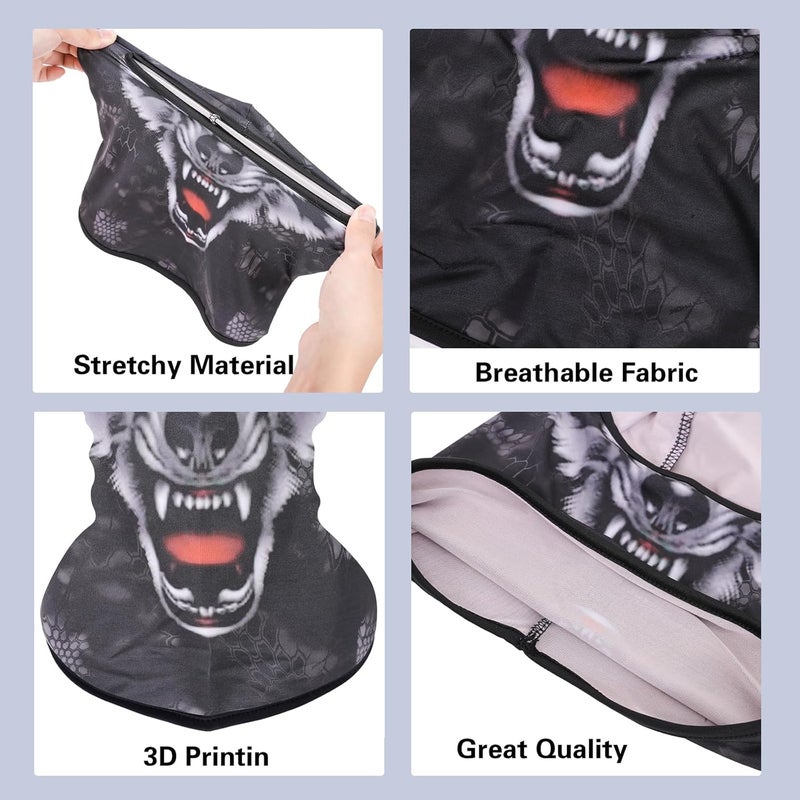 Cutewing Balaclava Mask 3D Print Full Face Mask Cooling Neck Gaiter Sun Protection Face Cover Mask Windproof Ski Mask - Image 4